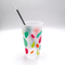 чашки чая молока 360ml 700ml пластиковые с напечатанными логотипом чашками Milkshake замороженными ясностью холодными